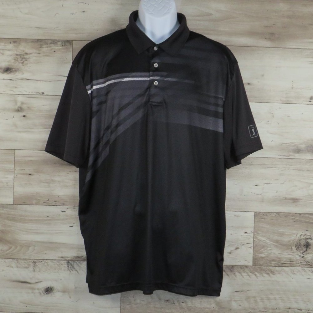 PGA Tour* Men's Short Sleeve‎ Straight Hem Polo Golf Pullover Shirt~ Size XXL